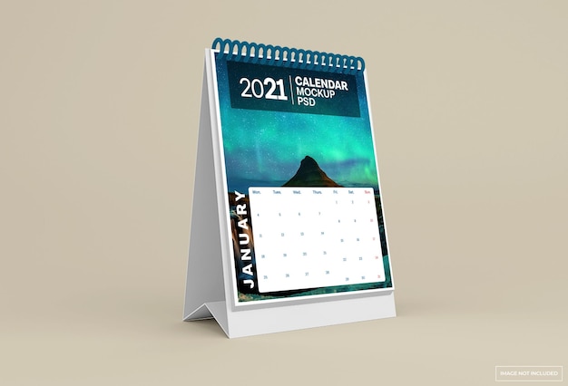 Bureaukalender mockup geïsoleerd