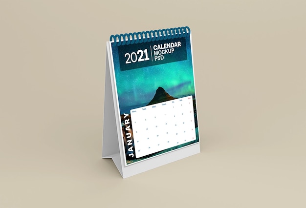 Bureaukalender mockup geïsoleerd