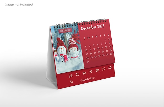 Bureaukalender mockup in 3d