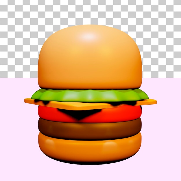 ハンバーガー3Dイラスト