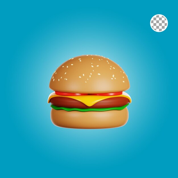 ハンバーガー3dイラスト