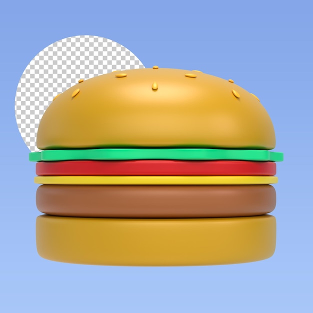 Burger 3d Render Ilustracjipsd