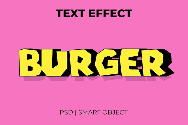 Burger 3d-tekststijleffect