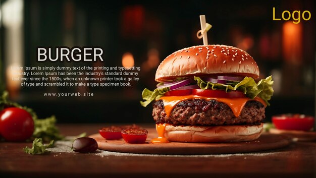 PSD designe di hamburger