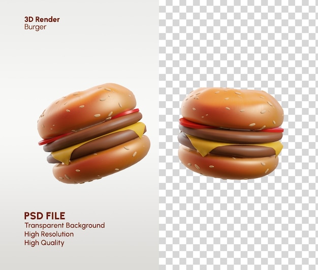 PSD burger eten 3d