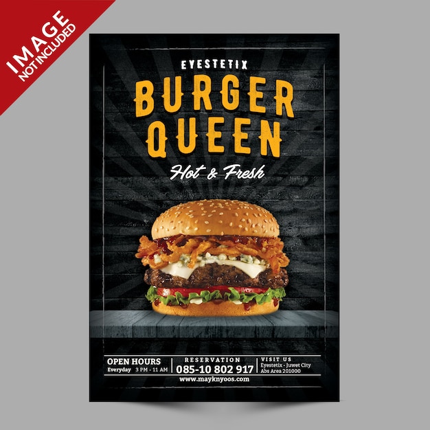 Burger flyer mockup