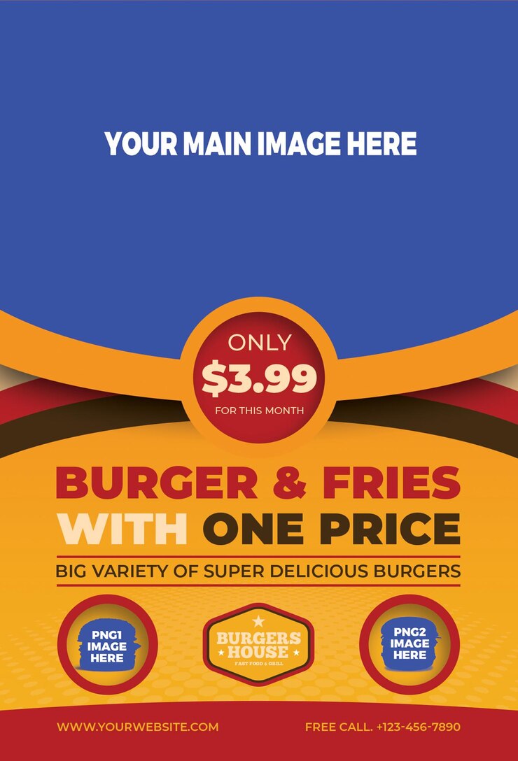 Burger Flyer Template versie 2