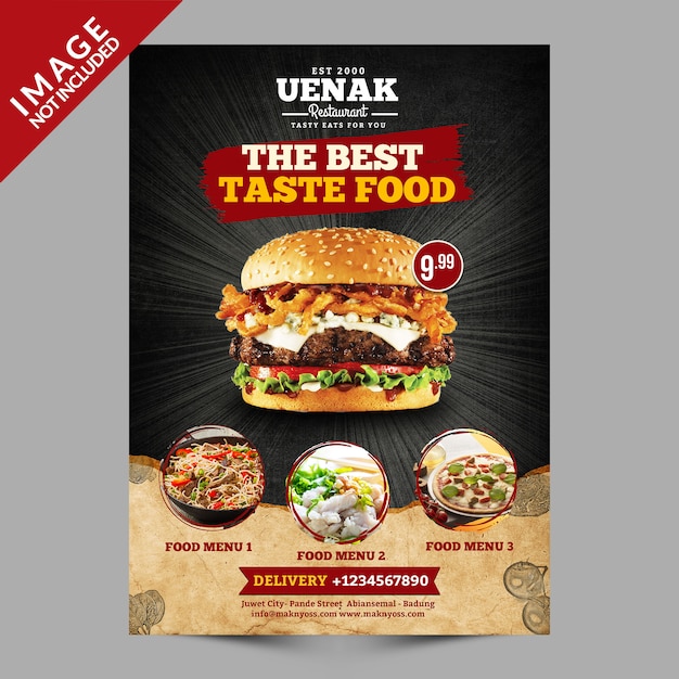 PSD burger flyer template