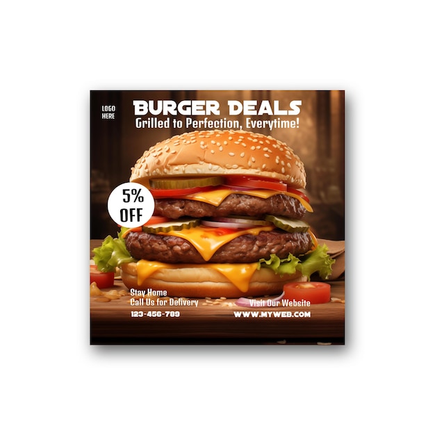 Burger flyer for your business psd