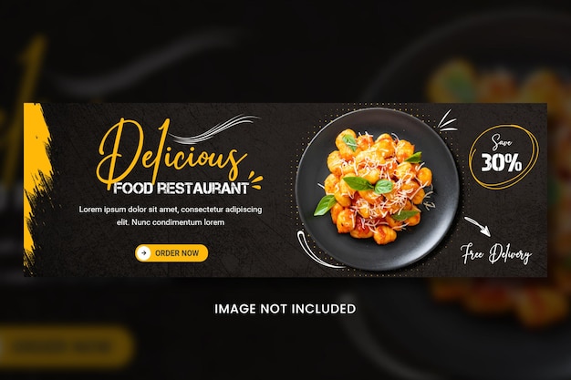 PSD burger food banner cover design