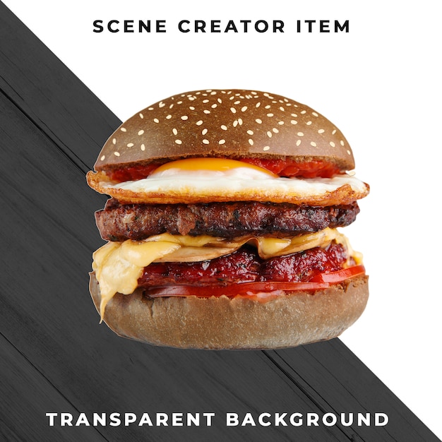PSD burger ingrediente psd trasparente