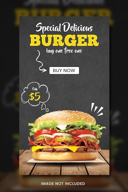 Burger instgaram post design