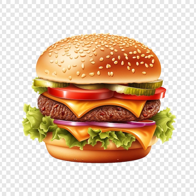 Burger Izolowany Na Przezroczystym Tle