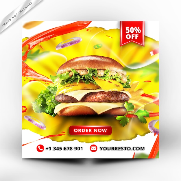 Burger menu promotie banner