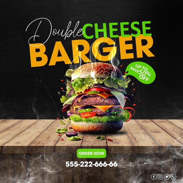 PSD burger mock-up