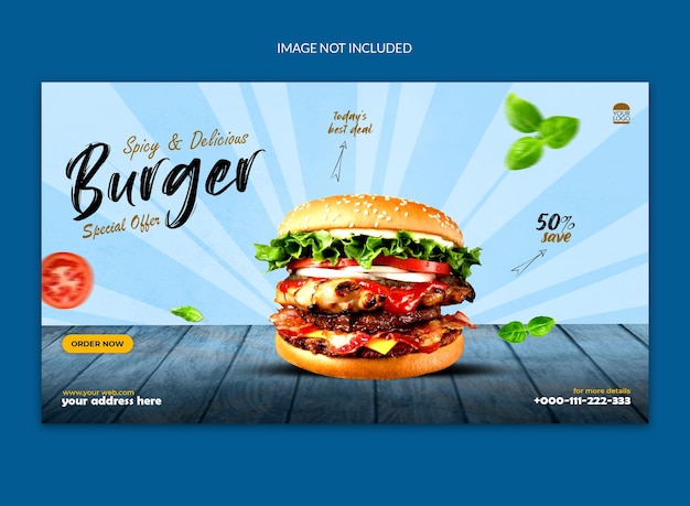 burger social media web banner.