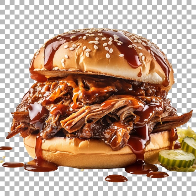 PSD burger on transparent background