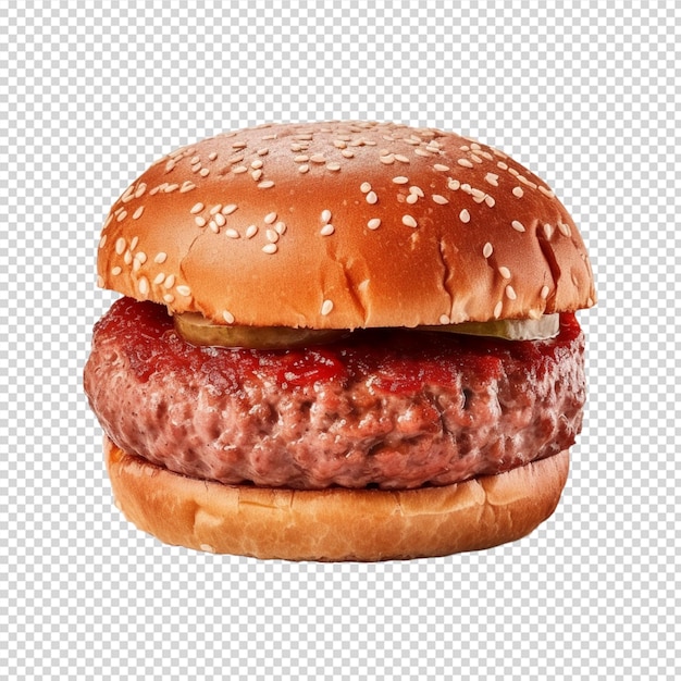 PSD burger on a white background