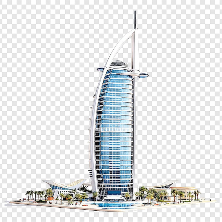 PSD burj al arab iconic luxury hotel w dubaju
