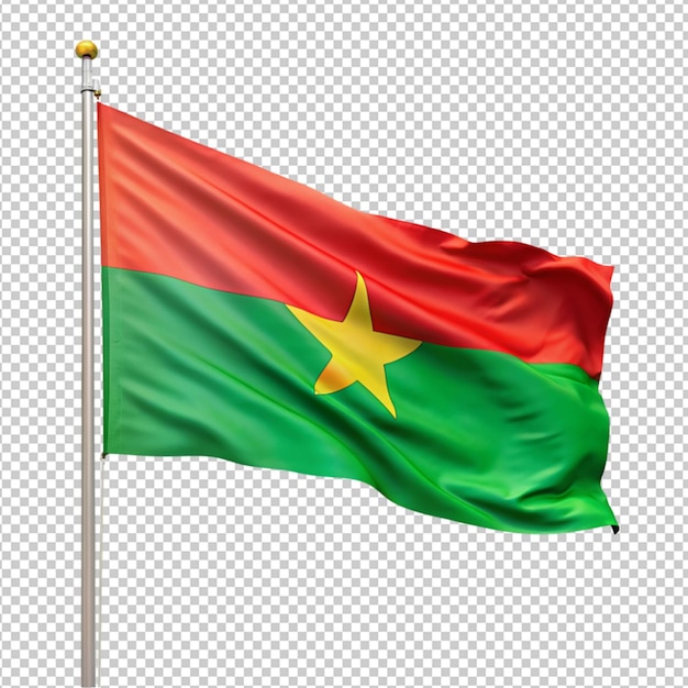 PSD burkina flag on transparent background