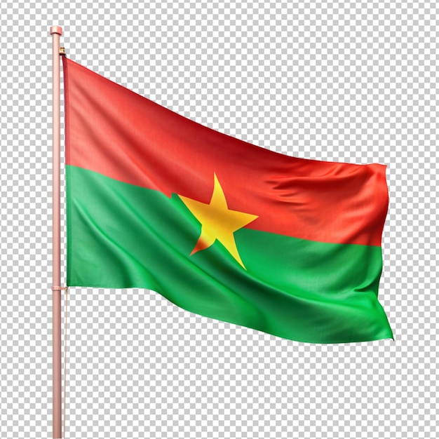 PSD burkina flag on transparent background