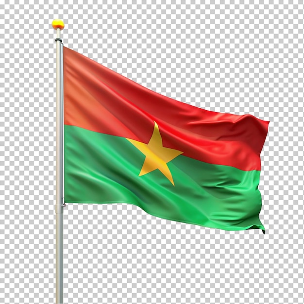 PSD burkina flag on transparent background