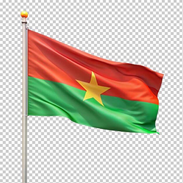 PSD burkina flag on transparent background