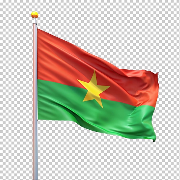 PSD burkina flag on transparent background