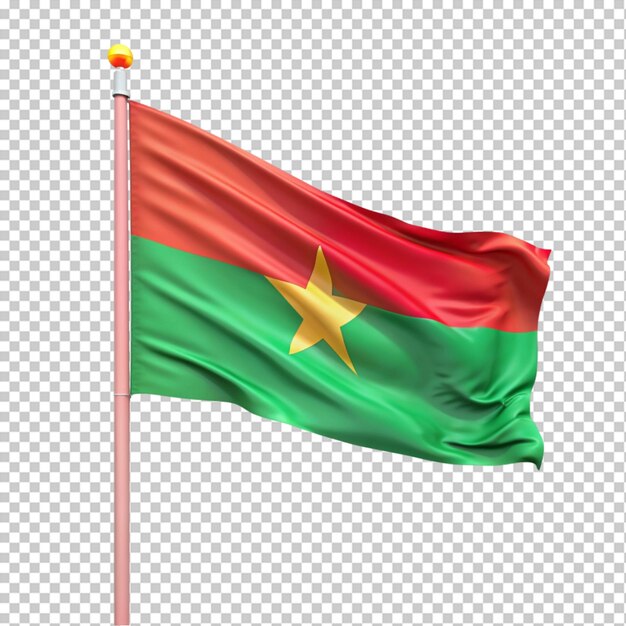 PSD burkina flag on transparent background