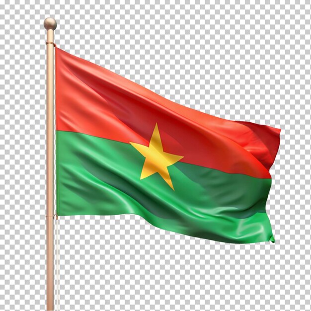 PSD burkina flag on transparent background