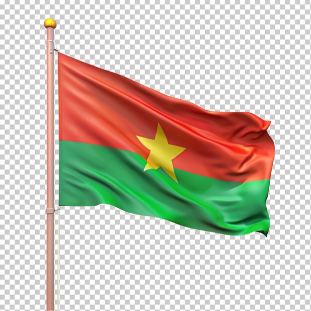 PSD burkina flag on transparent background