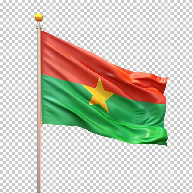 PSD burkina flag on transparent background