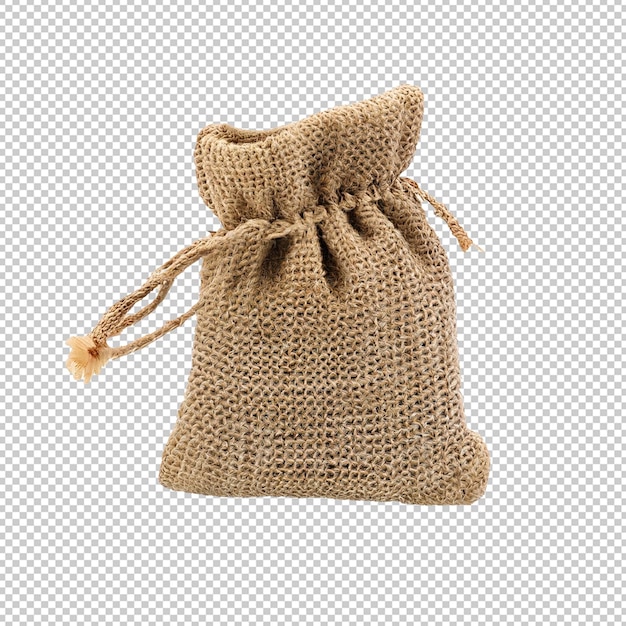 PSD burlap sack on alpha layer