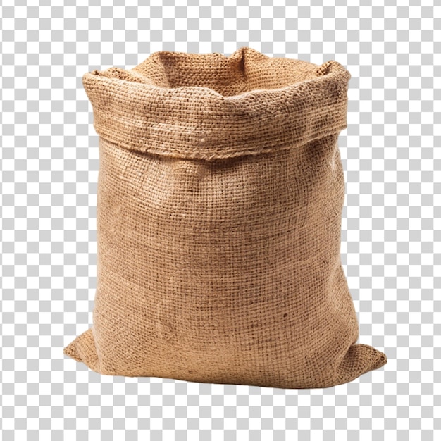 Burlap sack bag isolated on transparent background