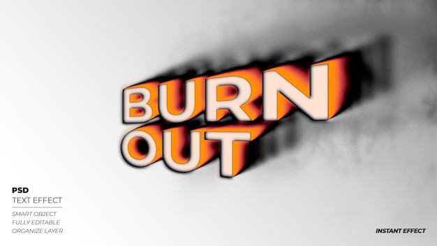 Burn-out wazig schaduwteksteffect