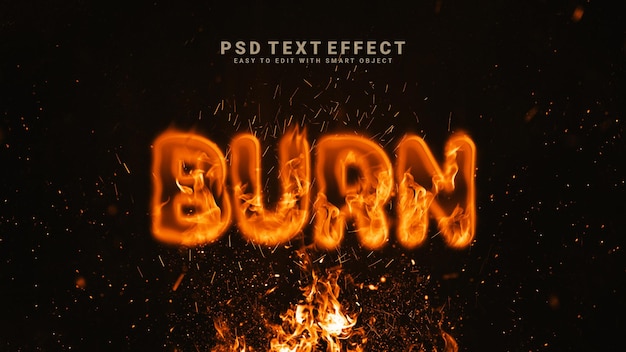 Burn text effect