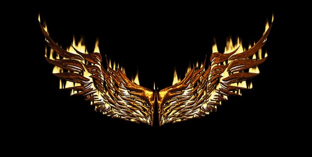 Burning angel wing