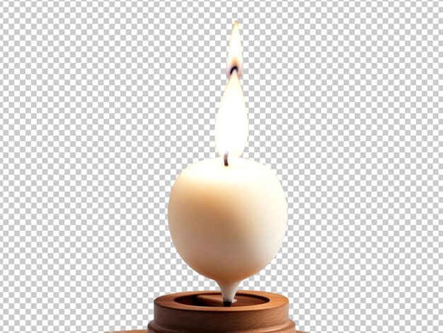 PSD burning candle isolated on the top of egg