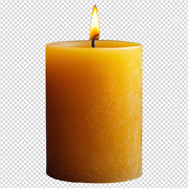 PSD burning candles on a transparent background