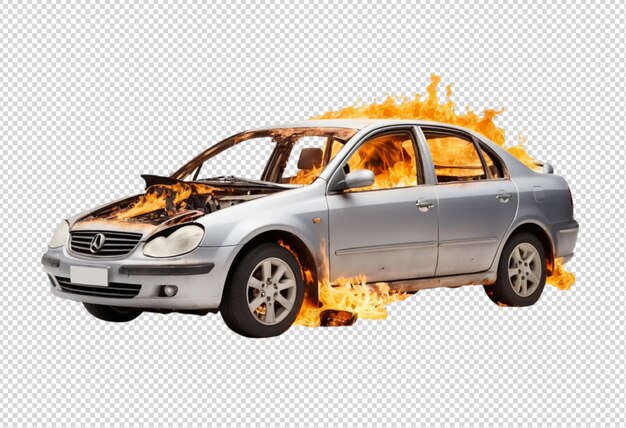 Burning car in flames 4
