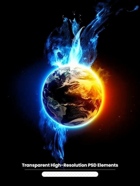 PSD burning earth in fire climate change