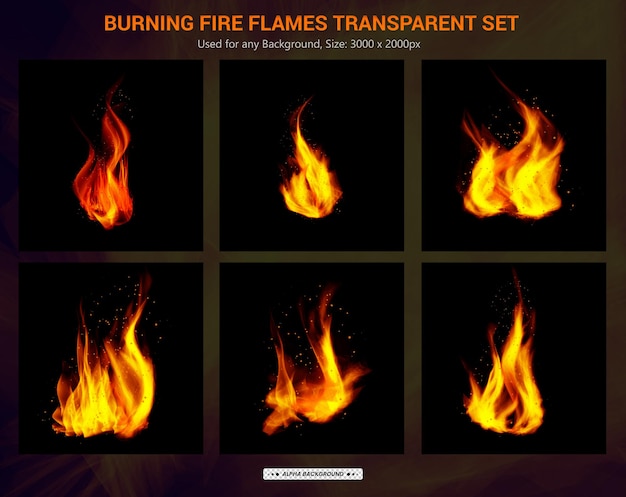 PSD burning fire flames