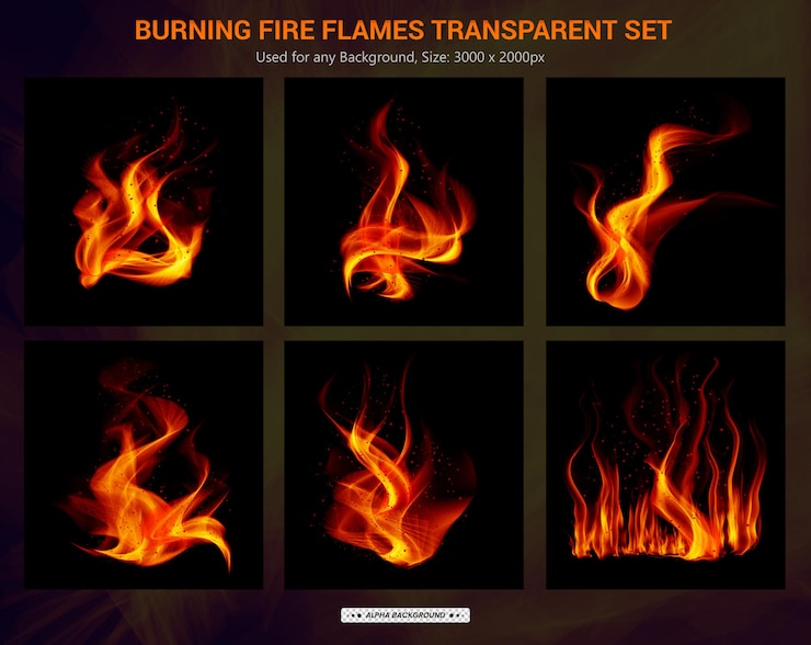 PSD burning fire flames