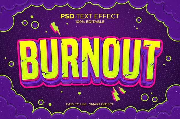 PSD burnout text effect
