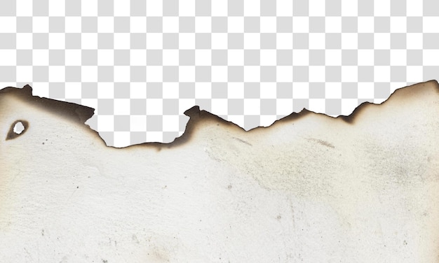 PSD burnt edge paper on transparent background