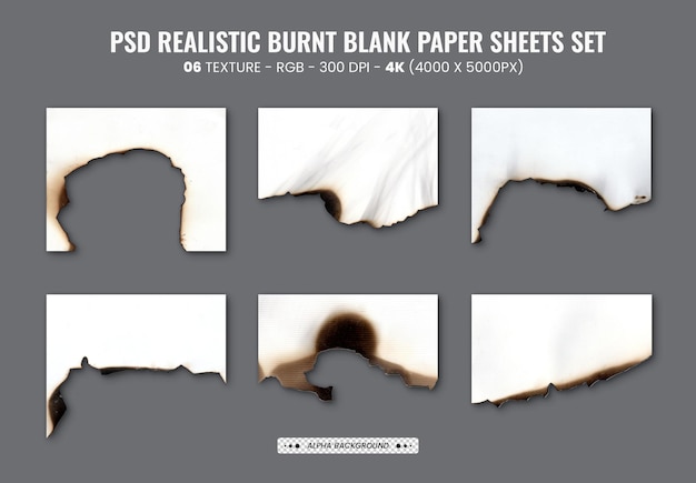 PSD burnt paper