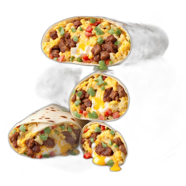 PSD burrito wrap psd na białym tle