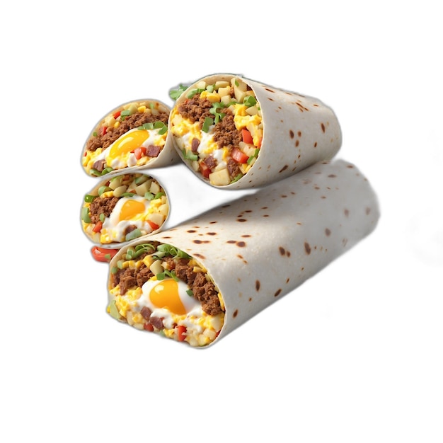 PSD burrito wrap psd na białym tle