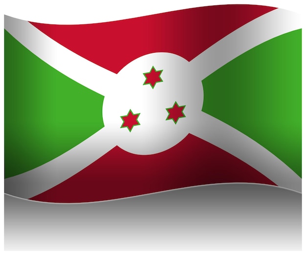 Burundese golfvlag 3d