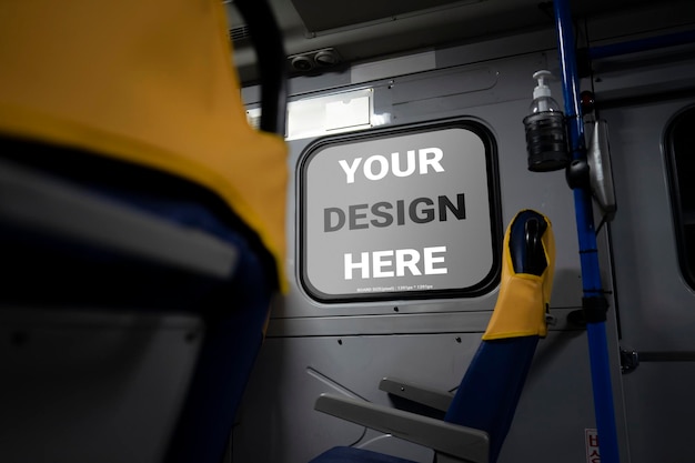 Bus Interior Advertisement Mockup